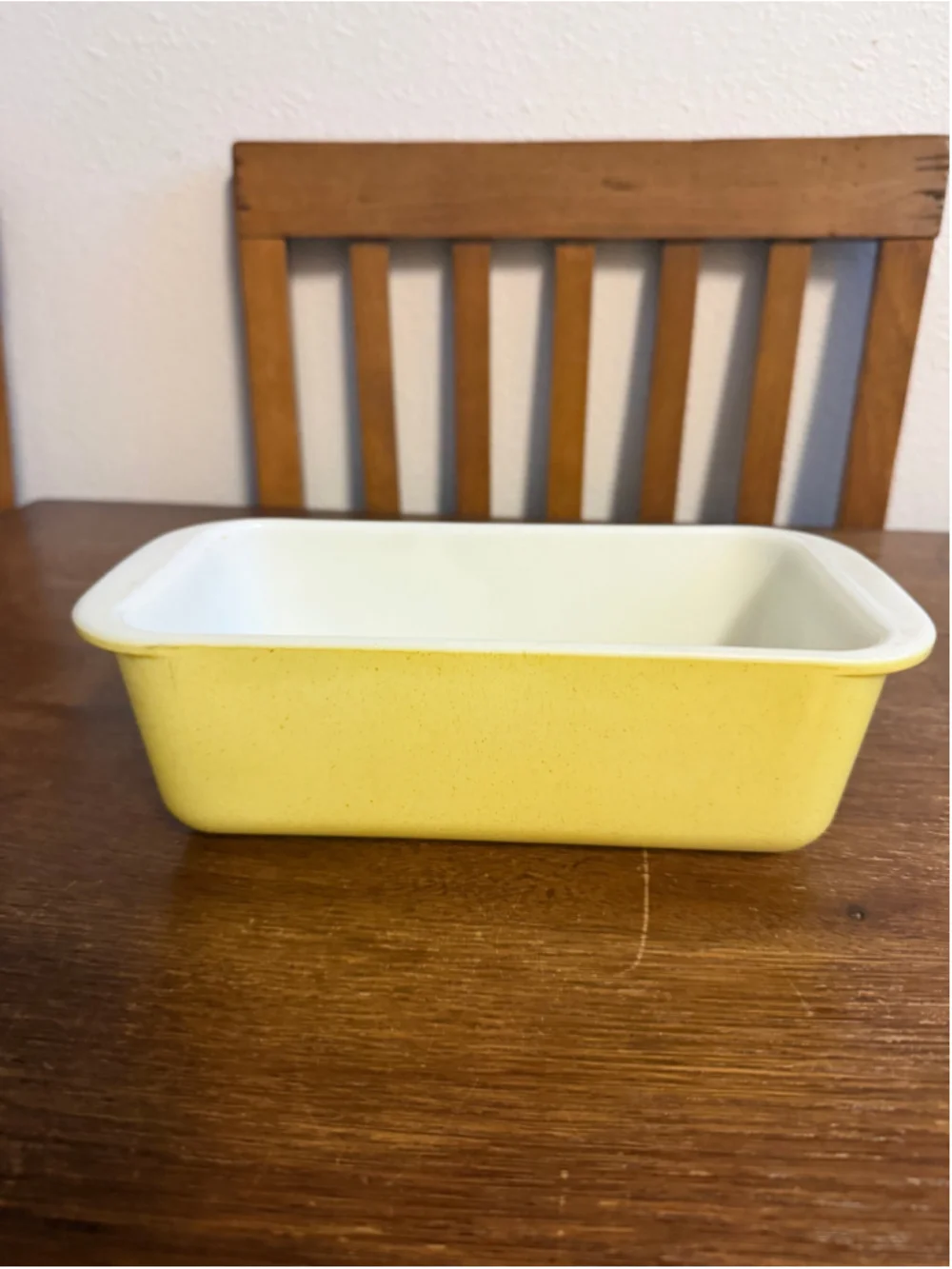 Vintage PYREX 213 1½ Quart Yellow Refrigerator Dish Baking Pan White Interior US
